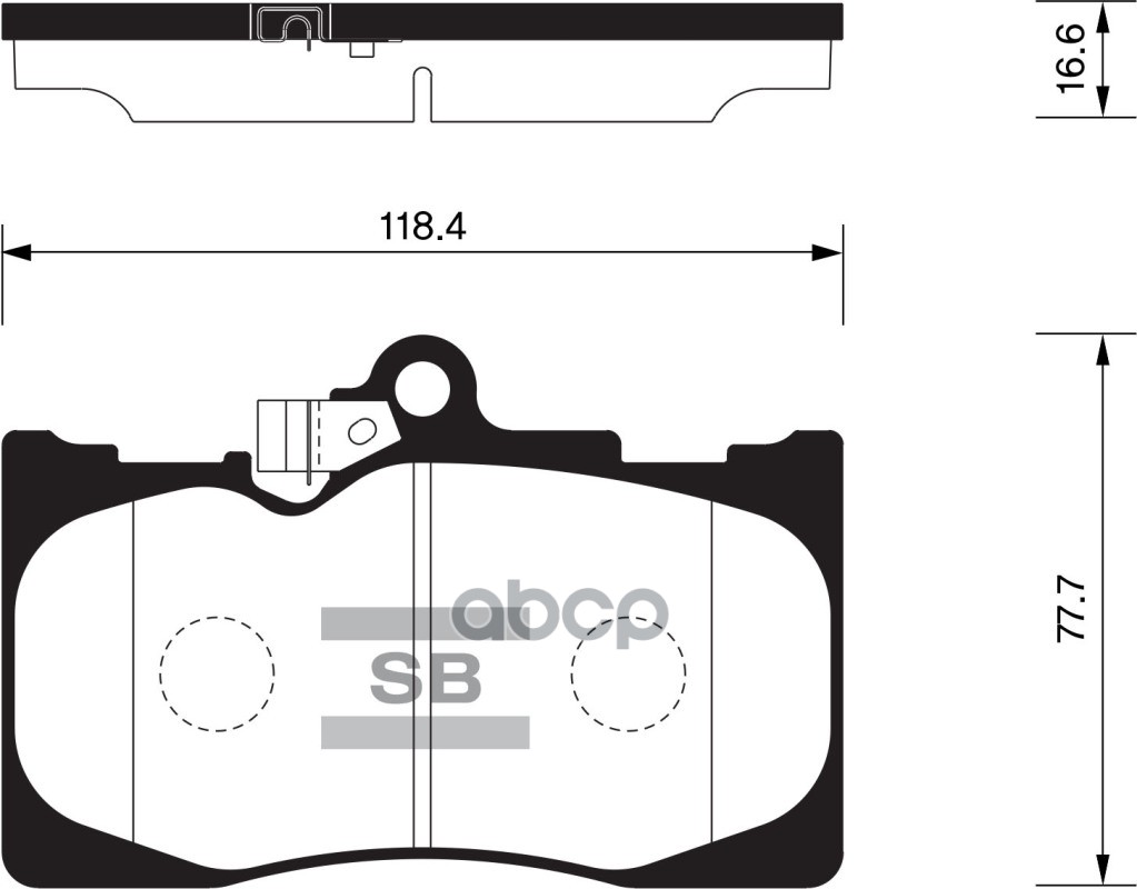 Колодки передние SANGSIN BRAKE SP2302